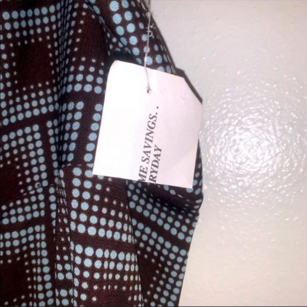 My Michelle Size 14 Geometric Square Print Polyester Midi Skirt